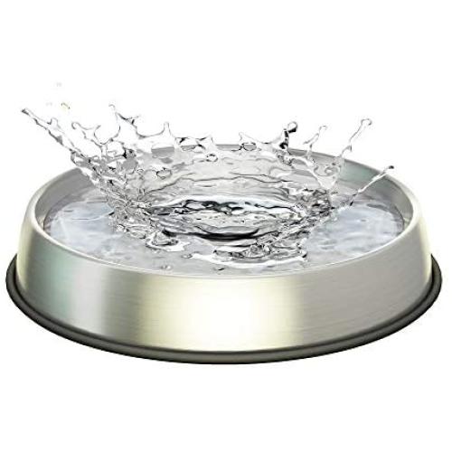 Dr. Catsby Water Bowl, Whisker Friendly, Stainless Steel, Non Skid, Dishwasher Safe