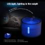 isYoung LED Pet Fountain, LED 81oz/2.4L Automatic Cat Fountain Dog Water Dispenser for Cats, Dogs