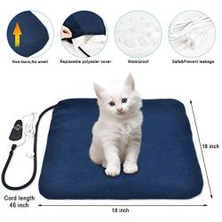 RIOGOO Pet Heating Pad, Electric Heating Pad for Dogs and Cats Indoor Warming Mat with Auto Power Off