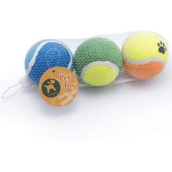 Petper Dog Balls Toy, Dog Tennis Ball Rubber Balls for Puppy Training Play, Pack of 3