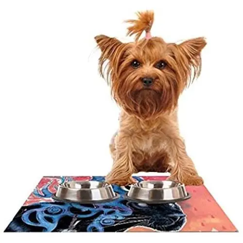 KESS InHouse Mat Miller Fraser Feeding Mat for Pet Bowl, 24 by 15-Inch