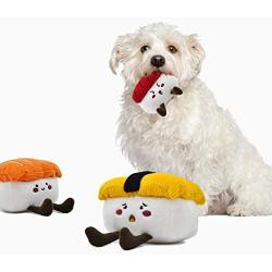 HugSmart Pet - Foodie Japan Sushi | Squeaky Soft Plush Dog Toys for Small Dogs | Puppy Toys for Teething Small Dogs | Dog Food Toy for Small Medium Dog(3 Pack)