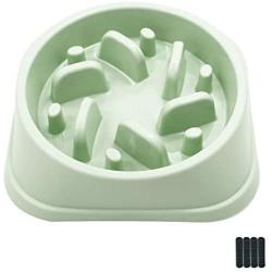 QUMENEY Dog Slow Feeder, Non-Slip Puzzle Pet Slower Food Feeding Dishes, Durable Preventing Choking Fun Dog Bowl for Small and Medium Sized Dogs