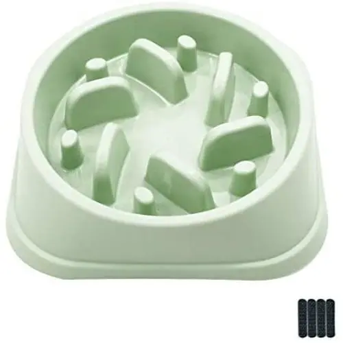 QUMENEY Dog Slow Feeder, Non-Slip Puzzle Pet Slower Food Feeding Dishes, Durable Preventing Choking Fun Dog Bowl for Small and Medium Sized Dogs