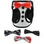 DOGGIE DESIGN American River Ultra Choke Free Formal Dog Harness - Tuxedo with 4 Interchangeable Multi-Colored Bows DOGGIE DESIGN American River Ultra Choke Free Formal Dog Harness - Tuxedo with 4 Interchangeable Multi-Colored Bows