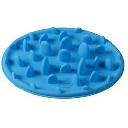 VOFO Slow Pet Feeder Anti-Choke Pet Bowl for Feeding Dogs & Cats Oval Shape- Blue (25 x 18cm) (Blue)