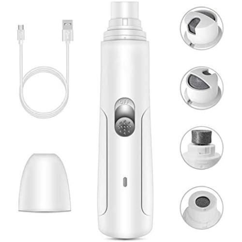 TOPMARK Dog Nail Grinder, Dog Nail Trimmer Clippers Electric Pet Nail Grinder Professional Rechargeable Low Noise Painless Paws Grooming for Small Medium Large Breed Dogs and Cats