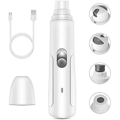 TOPMARK Dog Nail Grinder, Dog Nail Trimmer Clippers Electric Pet Nail Grinder Professional Rechargeable Low Noise Painless Paws Grooming for Small Medium Large Breed Dogs and Cats TOPMARK Dog Nail Grinder, Dog Nail Trimmer Clippers Electric Pet Nail Grinder Professional Rechargeable Low Noise Painless Paws Grooming for Small Medium Large Breed Dogs and Cats