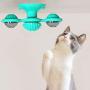 INZENYN Windmill Cat Toy Turntable Teasing Pet Toy Scratching Tickle Cats Hair Brush Funny Cat Toy (Blue)