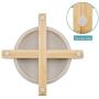 WANTRYAPET Ceramic Raised Cat Dog Bowls, Elevated Food Water Dog Feeder, Bamboo Stand with 4 Anti-Slip Stick Pad, Protect Neck Joints Pet Feeding Bowls