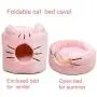 N/PP Cat Beds Cave for Indoor Cats 2 in 1 Foldable Pink/Grey Self Warming Kitten Pet Bed Washable N/PP Cat Beds Cave for Indoor Cats 2 in 1 Foldable Pink/Grey Self Warming Kitten Pet Bed Washable