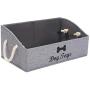 Geyecete Large Dog Toys Storage Bins-Foldable Fabric Trapezoid Organizer Boxes with Cotton Rope Handle,Collapsible Basket for Shelves,Dog Apparel