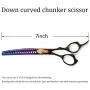 TIJERAS 7Inch Dog Grooming Scissor Curved Chunker Shears Pet Grooming Thinning Shear Straight Scissor Hair Cutting Tool for Pet Hair Trimming Japanese Steel Balde Scissor Professional