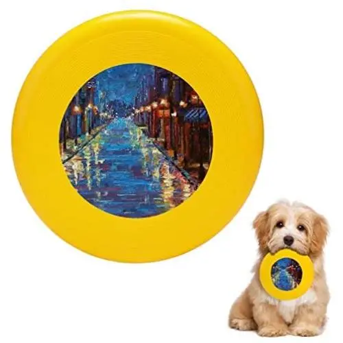 Pet Frisbee Flying Disc Dog Toy - Multifunction New Orleans Bourbon Street Debra HURD Pet Frisbee Flying Disc Dog Toy - Multifunction New Orleans Bourbon Street Debra HURD