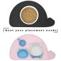 Ptlom Pet Placemat for Dog and Cat, Mat for Prevent Food and Water Overflow, Suitable for Medium and Small Pet, Silicone