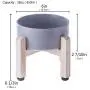 LIONWEI LIONWELI Ceramic Elevated Raised Cat Bowl with Wood Stand No Spill Pet Food Water Feeder Cats Small Dogs LIONWEI LIONWELI Ceramic Elevated Raised Cat Bowl with Wood Stand No Spill Pet Food Water Feeder Cats Small Dogs
