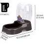Flexzion Pet Water Dispenser Station, Black (3/8 Gallon) Auto Replenish Gravity Waterer Drinking Fountain Bottle Bowl Dish Portable Stand for Small Dog Cat Animal Flexzion Pet Water Dispenser Station, Black (3/8 Gallon) Auto Replenish Gravity Waterer Drinking Fountain Bottle Bowl Dish Portable Stand for Small Dog Cat Animal