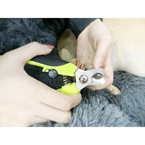 AUSCREZICON Pet Nail Clippers,Claw Care - Stainless Steel Sharp Blades with Safety Lock to Avoid Over-Cutting - Non Slip Handles - for Safe & Professional Grooming for Medium&Large Dog-Black