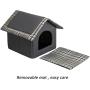 Hollypet Cozy Pet Bed Warm Cave Nest Sleeping Bed Puppy House for Cats and Small Dogs, Gray