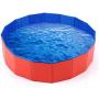 mcgrady1xm Collapsible Pet Dog Bath Pool, Kiddie Pool Hard Plastic Foldable Bathing Tub PVC Outdoor Pools for Dogs Cat Kid