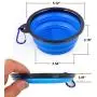 ChiChe Collapsible Dog Bowl Color Matched Carabiner Clip, Foldable Bowls for Pet Cats Dogs Food Water Feeding