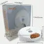JEMPET Automatic Pet Cat Dog Feeder-Donut Shape 6-Meal with Programmable Timer-Power by USB/Battery-Auto Dispenser for Cat & Small / Medium Dog JEMPET Automatic Pet Cat Dog Feeder-Donut Shape 6-Meal with Programmable Timer-Power by USB/Battery-Auto Dispenser for Cat & Small / Medium Dog
