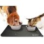 ROPO Dog and cat Food mat, pet Feeding mat, Silicone Dog and cat pet Feeding mat, pet Bowl mat