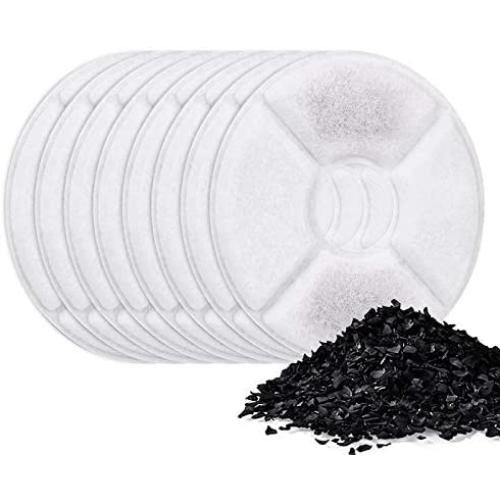 besmira Cat Water Fountain Filter, Pet Fountain Filter 3 Triple Filtration System Replacement Filter (Pack of 8)