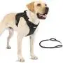 BLEP Tactical Dog Harness with Leash – Military Grade Nylon Dog Harness for Large Dogs – Tactical Vest with Comfortable Extended Pads – Metal Leash Attachment Points – Hook and Loop Panel BLEP Tactical Dog Harness with Leash – Military Grade Nylon Dog Harness for Large Dogs – Tactical Vest with Comfortable Extended Pads – Metal Leash Attachment Points – Hook and Loop Panel