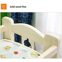 Pet Bed Indoor Wooden Dog/Cat House Bed, Pine Wood Pet Cot with Stair Steps for Dog Easy Climbing to Bed Home for Cats Y
