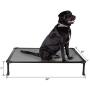 Veehoo Chew Proof Elevated Dog Bed - Cooling Raised Pet Cot for Large Dog - Rustless Aluminum Frame and Durable Textilene Mesh Fabric, Unique Designed No-Slip Feet for Indoor or Outdoor Use