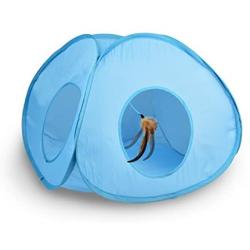 Our Pets Pounce House Interactive Feather Tent Spinning Cat Toy