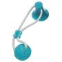 Pet Molar Bite Toy with Suction Cup Self-Playing Rubber Chew Ball Toy Interactive Dog Ropes Toy Cleaning Teeth Safe Soft for Puppy Small Medium Dogs