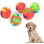 Pet Dog Chew Toys Teeth Cleaning Toy Balls Durable Dog Treat Balls Pet Ball for Small Dogs Funny Interactive Balls Elastic Flash Light Squeaky Spike Ball Molar Plastic Entertained Toy 1PC