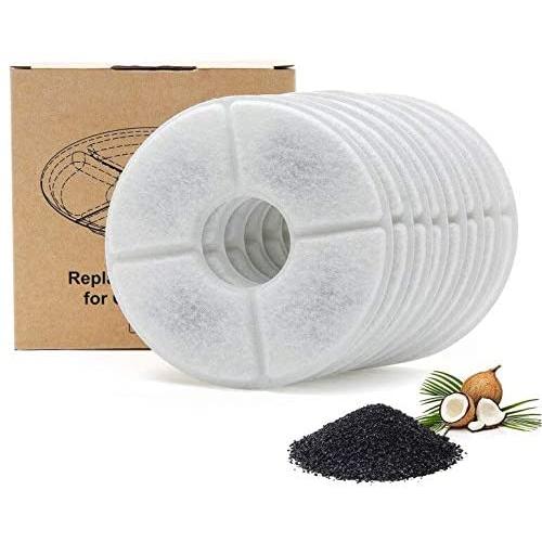 Sindello Pet Fountain Filters 8 Pack Cat Water Fountain Filter Premium Cat Carbon Replacement Filters for 1.6L Cat Flowers Fountain