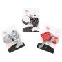 ocijf179 Cats Toy 6Pcs Plush Mouse Fish Ball Funny Pet Cats Teaser Interactive Mint Catnip Toy - Grey+Black White+Red