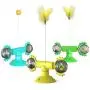 ocijf179 Cat Toy Kit Rotatable Roller Kitten Turntable Game Pet Supplies Round Interactive Cat Toy - Green