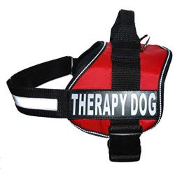 Therapy Dog Harness Service Working Vest Jacket,Purchase Comes with 2 Therapy Dog Reflective Removable Patches. Please Measure Dog Before Ordering.