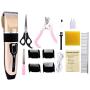 N/C Dog Hair Clipper Low Noise Pet Hair Clipper Rechargeable Dog Trimmer Cordless Pet Grooming Tool Professional Dog Hair Trimmer Comb Scissors Manicure Kit Cats and Other Hair Animals