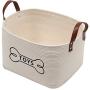 Morezi Large Cotton Dog Toy Box, 16''x13''x 10'' Puppy Toy Basket, Puppy Bins, Dog Storage bin, Laundry Basket - Perfect for organizing pet Toys, Blankets, leashes, Coat and Dog Stuff