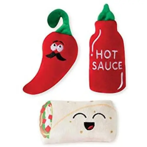 Fringe Studio Squeaker Pet Toy Set, Set of 3, Hot & Spicy (289435) Fringe Studio Squeaker Pet Toy Set, Set of 3, Hot & Spicy (289435)