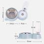 JCT Cat Bowl Dog Bowl with Automatic Drinking Bottles,Double Pet Water Feeder Bowl Detachable Stainless Steel Bowl Automatic Water Dispenser Bottle Pet Feeder for Small Medium Size Dog Cat