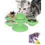 YATG PET Interactive Cat Toy, Windmill Turntable Cat Toy with Catnip and Glow Ball Safe and Fun Kitten Toy, can be rotated, massaged, Tickled