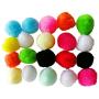Kesoto Cat Ball Pompom Rainbow Ball Toy Parrot Ball Toy Squirrel Hamster Cotton Soft Non-Toxic Pet Toy
