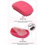 swelldom 2 Pack Dog Bath Brush & Dog Grooming Comb - Dog Deshedding Brush Gently Removes Loose Hair, Shampooing and Massaging Dogs, Cats for Short or Long Hair
