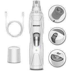 Dog Nail Grinder Quiet - Professional Pet Nail Trimmers, Rechargeable Electric Dog Nail Clippers, Painless Paws Nail File Grooming & Smoothing for Large Medium Small Dogs & Cats, 2021 Upgraded
