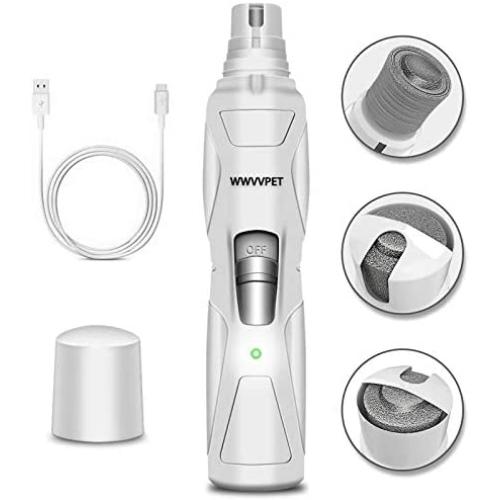 Dog Nail Grinder Quiet - Professional Pet Nail Trimmers, Rechargeable Electric Dog Nail Clippers, Painless Paws Nail File Grooming & Smoothing for Large Medium Small Dogs & Cats, 2021 Upgraded