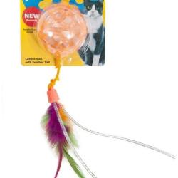 Petmate JW Cataction Lattice Ball with Tail Toy, Multicolor