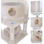 Hey-brother 65'' Extra Large Multi-Level Cat Tree Condo Furniture with Sisal-Covered Scratching Posts, 2 Bigger Plush Condos, Perch Hammock for Kittens, Cats and Pets