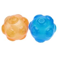 TiaoBug Set of 2 Durable Rubber Interactive Squeak Training Playing Pet Dog Balls Toy